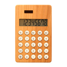 チェリーの大判木製ソーラー電卓