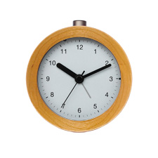 アラーム付き木製置時計　チェリー