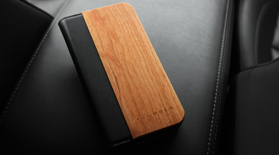 手帳型木製iPhoneケース、iPhone 13用フリップケース