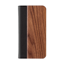 iPhone13Pro 用 手帳型木製iPhone13用ケース　ウォールナット