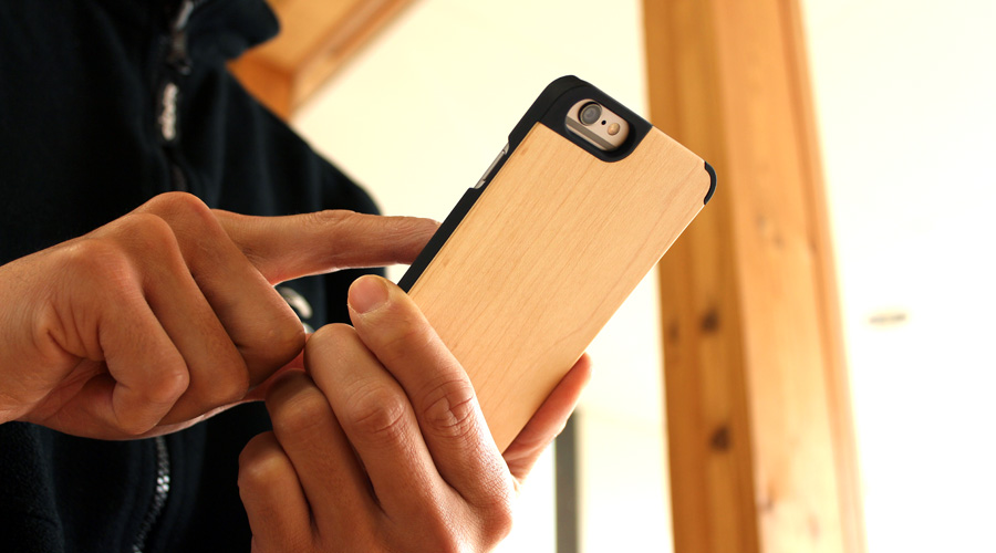 iPhone6用 木製アイフォンケース メープル