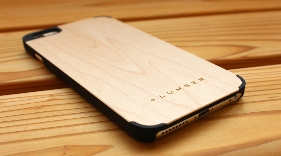 iPhone6 PLUS用 木製アイフォンケース メープル