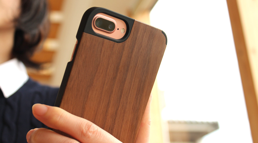 iPhone7 Plus用木製アイフォンケース ウォールナット