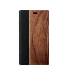 Xperia XZ1用 手帳型木製スマートフォンケース　チェリー