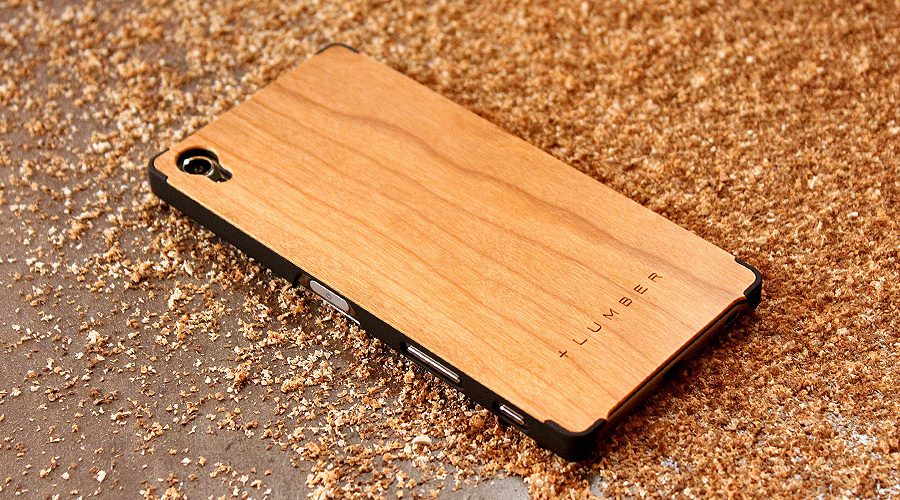 Xperia Z5用 木製スマートフォンケース　チェリー